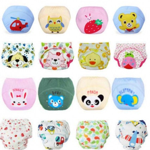 Washable Diapers Cotton Learning Pants 12 Designs - Baby Training Pants Baby Diaper Reusable Nappy