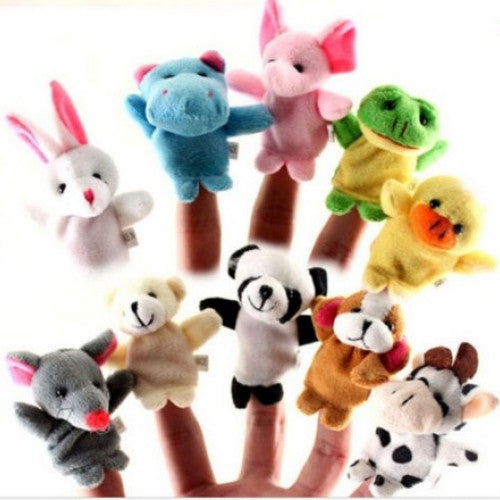 Hand Puppet Kids Learning & Education Toys Gifts - Baby Plush Toys Cartoon Happy Family Fun Animal Finger